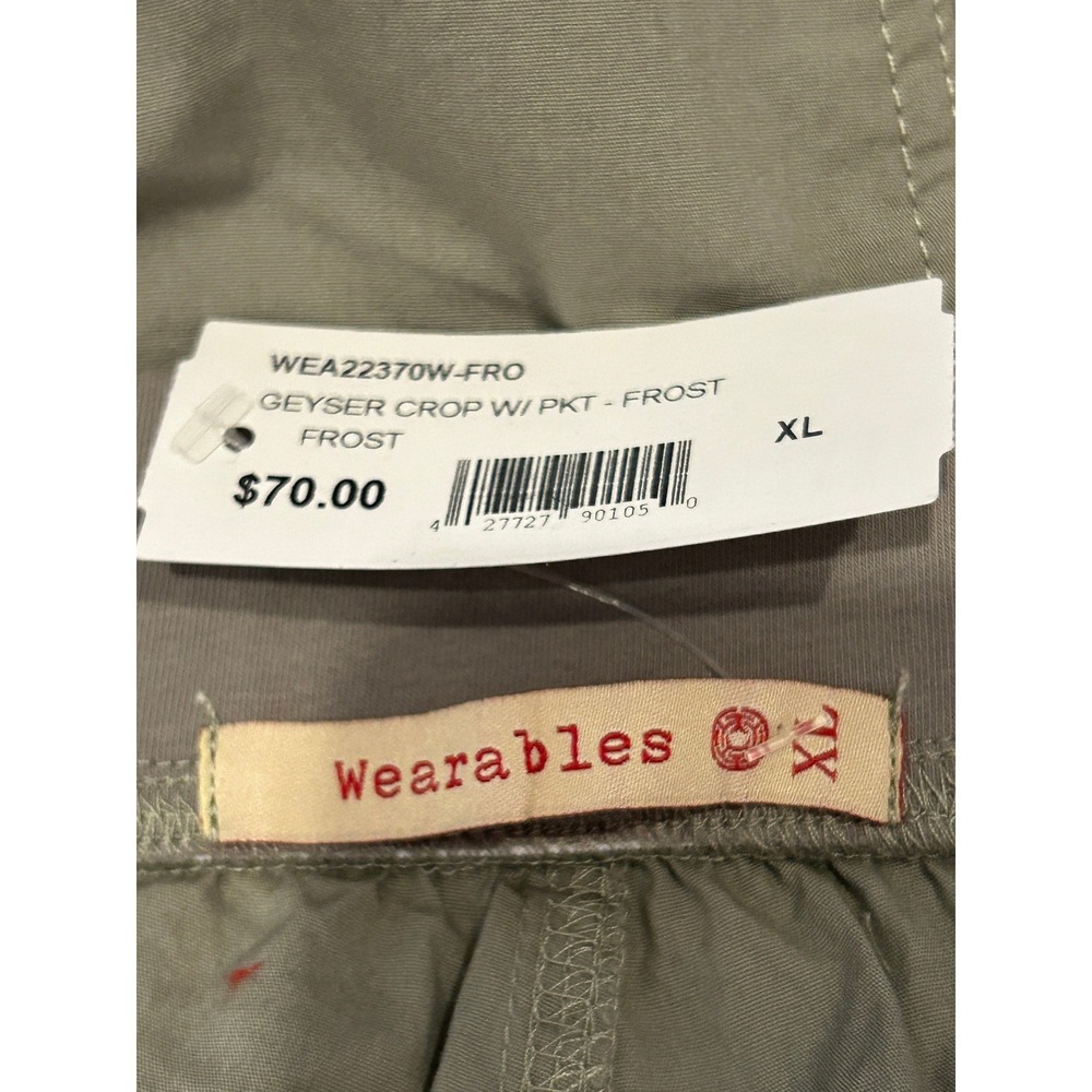 Wearables XCVI High Rise Jetter Crop Ruched Leggings Pant XL Olive Stretch NWT - Picture 6 of 9